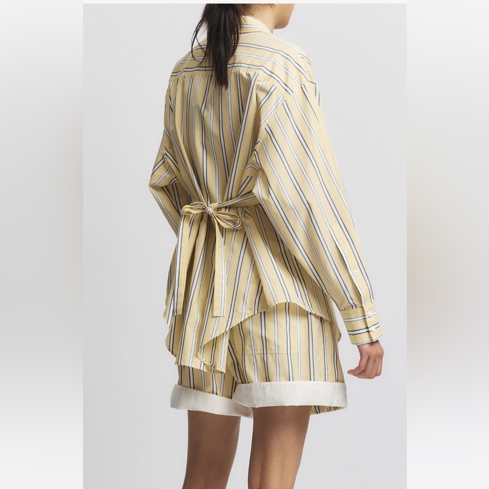 SAINT ART Lara Blouse in Canary Stripe